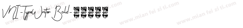 VNI-TypeWriter Bold字体转换